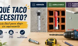 Guía para elegir los tipos de tacos para pared: hormigón, ladrillo hueco y pladur. Identifica tu pared, valora el peso y elige la fijación adecuada.