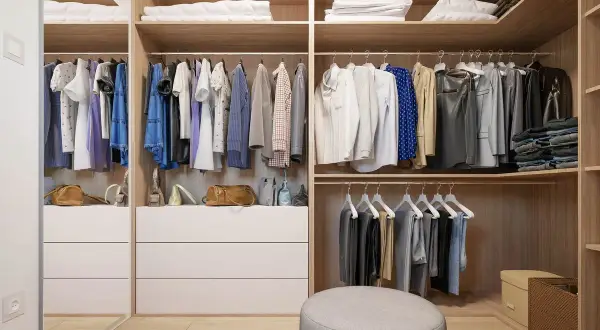 Armarios por dentro: ideas de organización con ropa colgada y doblada, bolsos y cajones.
